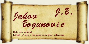 Jakov Bogunović vizit kartica